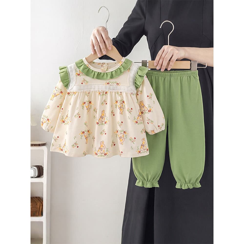 Bebê menina Super bonito pequeno terno primavera outono crianças roupas do bebê Split 2026 novo estilo roupas infantis m