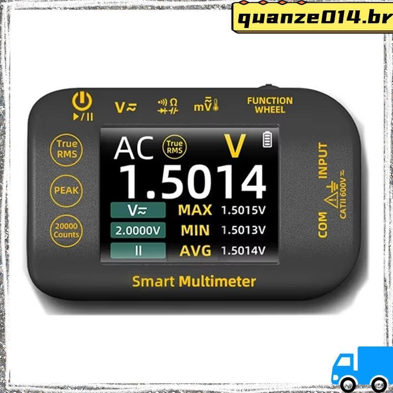 S40 Mini Multímetro Digital Recarregável Fotovoltaico Alto True RMS 20000 Testador De Tensão De Contagem