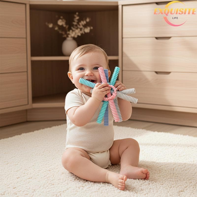 [EL-t] Tubo De Mastigação Infantil De Silicone , Terapia De Fala , Massageador De Dentes , Exercitador Muscular Oral Par