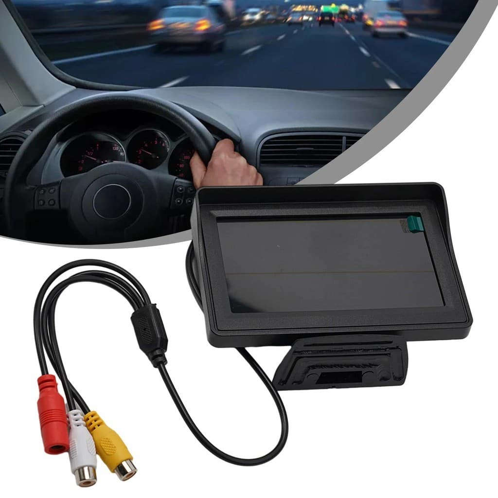 Novo Monitor De Carro Câmera Estacionamento Acessórios Automáticos DC 9V-36V Visão Traseira Substituição Veículo Vívido 