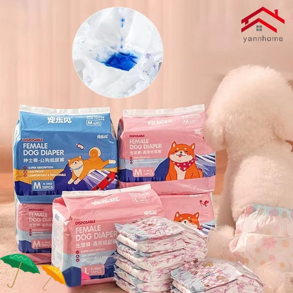 Fraldas Descartáveis Para Cães YANNHOME , Macias Masculinos E Femininos , Calças Super Absorventes