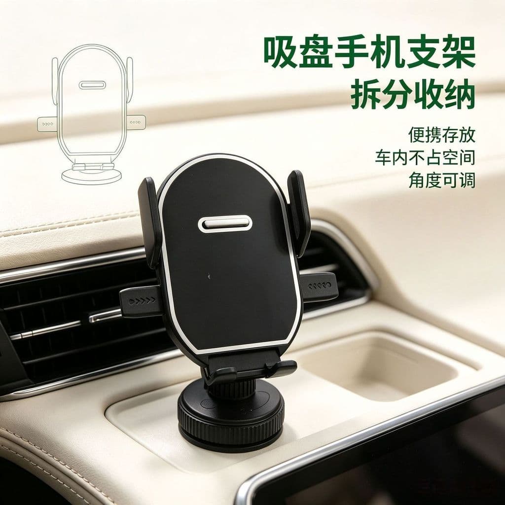2026 novo estilo suporte do telefone do carro 360 rotação ventosa suporte quadro painel do carro suporte de navegação Un
