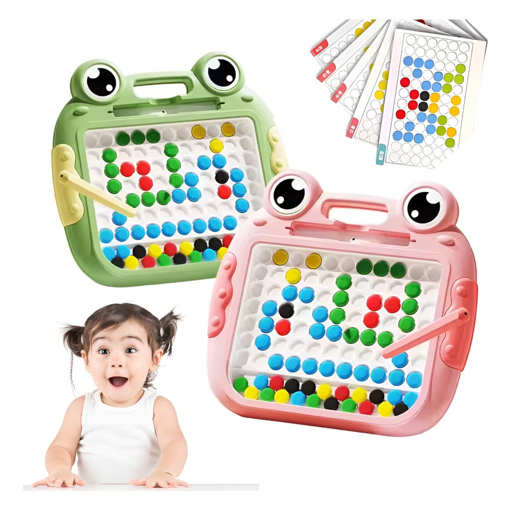 Lousa Mágica Caneta Magnética prancheta Infantil Educativo Autismo Cartelas Desenho Brinquedo