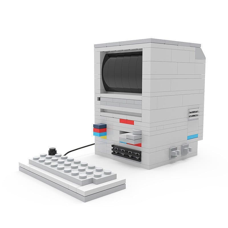 Blocos de construção MOC compatíveis com Lego, conjunto criativo de blocos de montar, computador de mesa, caixa de quebr