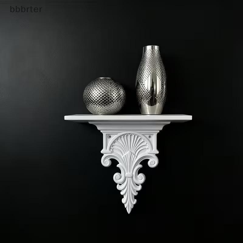 bbbrter Retro Esculpido Gótico Impressão 3D Prateleira Flutuante Suporte De Exibição De Montagem Na Parede Para Jóias Bu