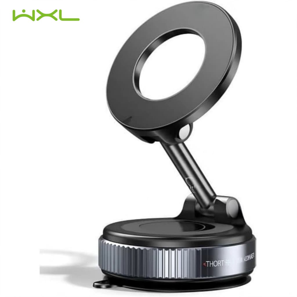 Suporte Magnético para Celular Carro Ventosa a Vácuo Metal Rotação 360° Forte Anti-Queda Compatível iPhone Samsung