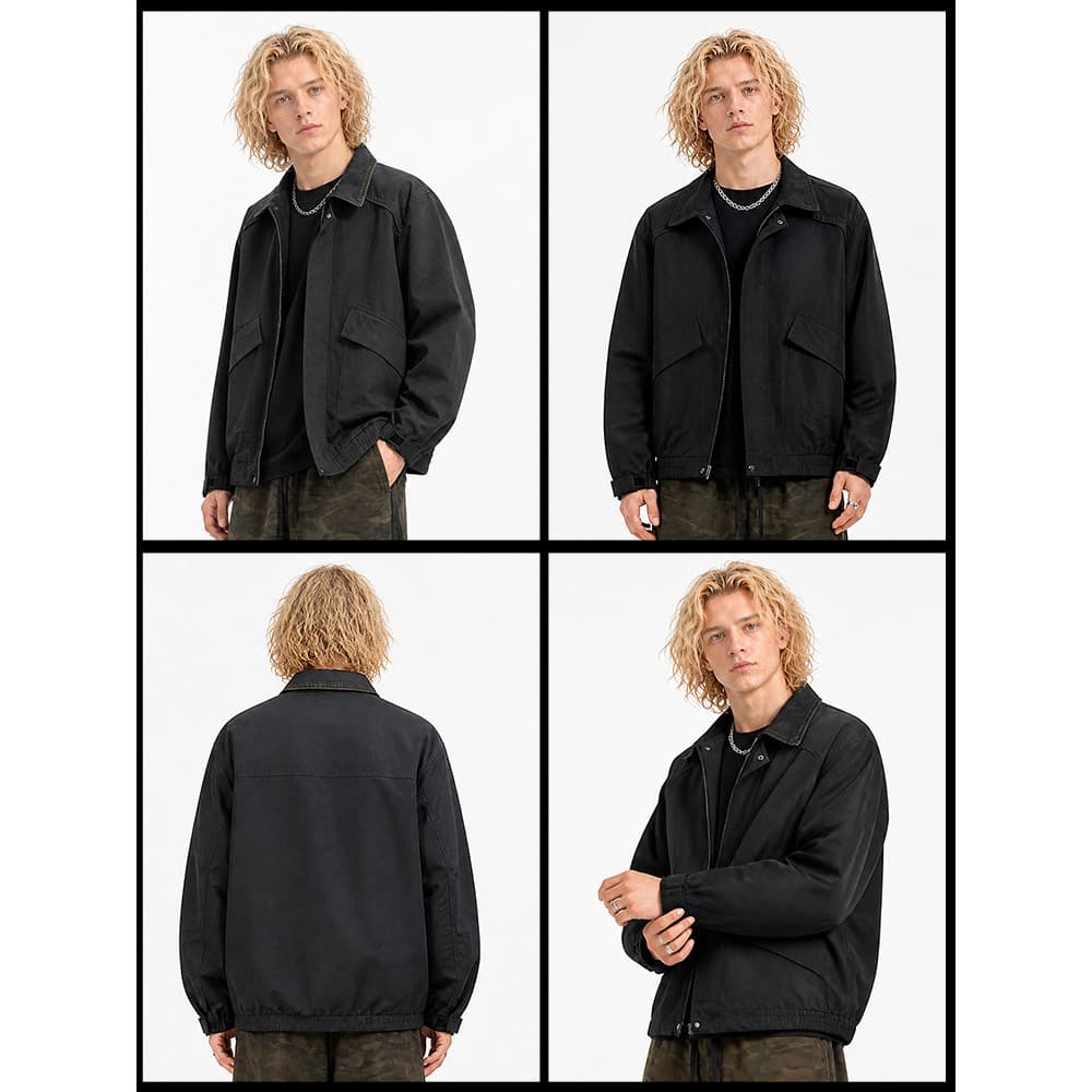 [Novo produto] Jaqueta geral retrô pesada Fashion All-Match jaqueta masculina americana Street Wear jaqueta de outono ma