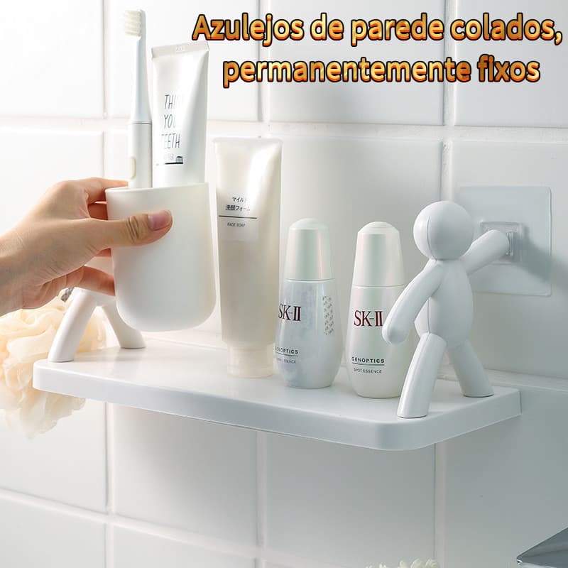 Rack de armazenamento de itens quando colar...Prateleira de parede para banheiro...Suporte Decorativo...Decoração Criati