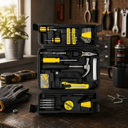 Kit Ferramentas Completo Multiuso Maleta Organizador 200 Pecas Alta Qualidade Durabilidade