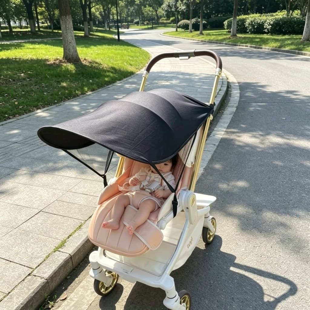 Toldo para carrinho de bebê, canudo para caminhada de bebê, toldo para carrinho de bebê, ferramenta útil para caminhada 