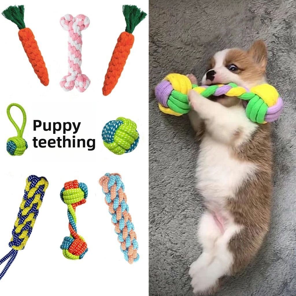 Conjunto De Brinquedos De Corda Para Mastigar Cachorro , Cães Pequenos E Médios , Disco Voador De Guerra , Brinquedo Ani