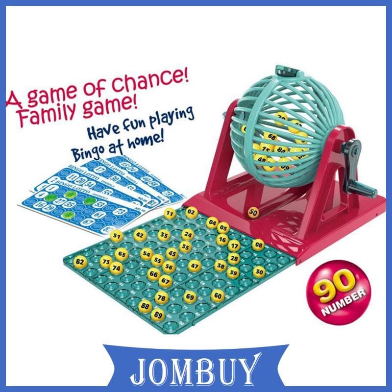 [Jombuy] Conjunto De Jogos De Bingo , Jogo De Loteria Tabuleiro Educativos Tradicionais Para Família , Bolas Com Gaiola 