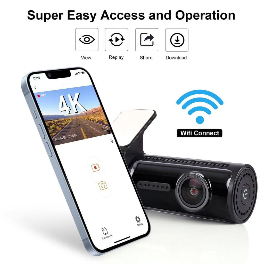 DVR De Carro ultra-Claro 4K Suporta Câmera Frontal WIFI GPS 4K E Traseira 1080P De Lente Dupla Gravador De Vídeo De Visã