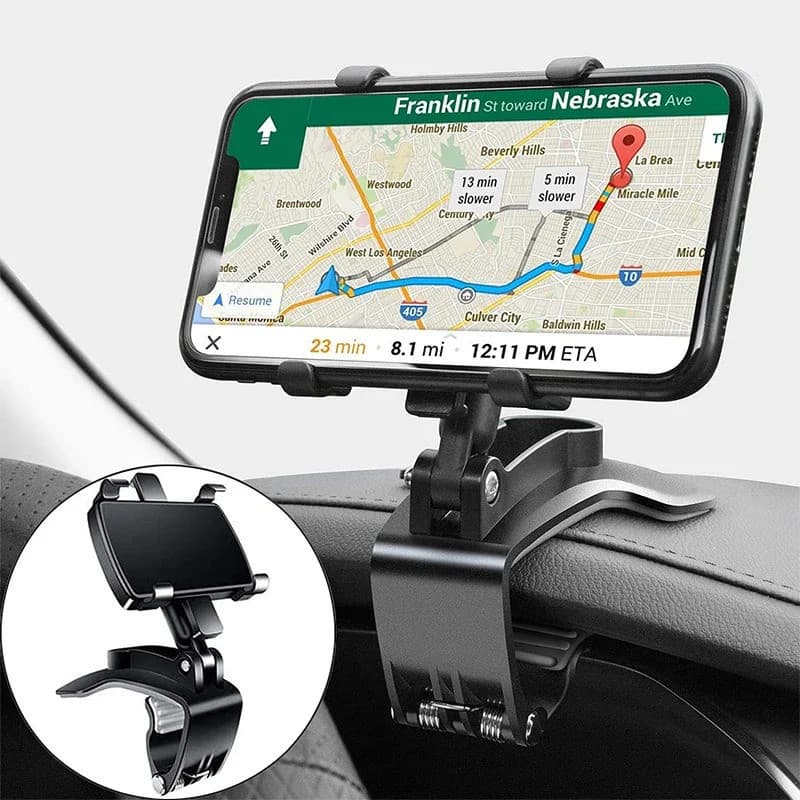 Suporte Universal Para Telefone Carro Com Rotação De 360 Graus GPS Painel Móvel No iPhone
