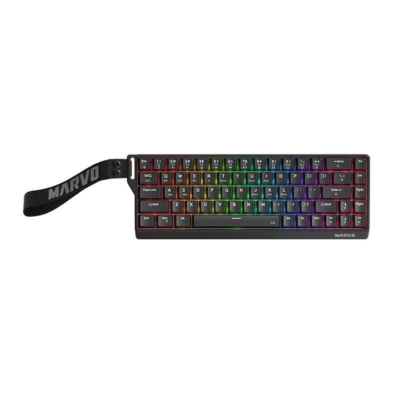 Teclado Mecanico Marvo Saber 65W, Switch Banana Crystal, Tri-Mode, Preto, KG965W-BK