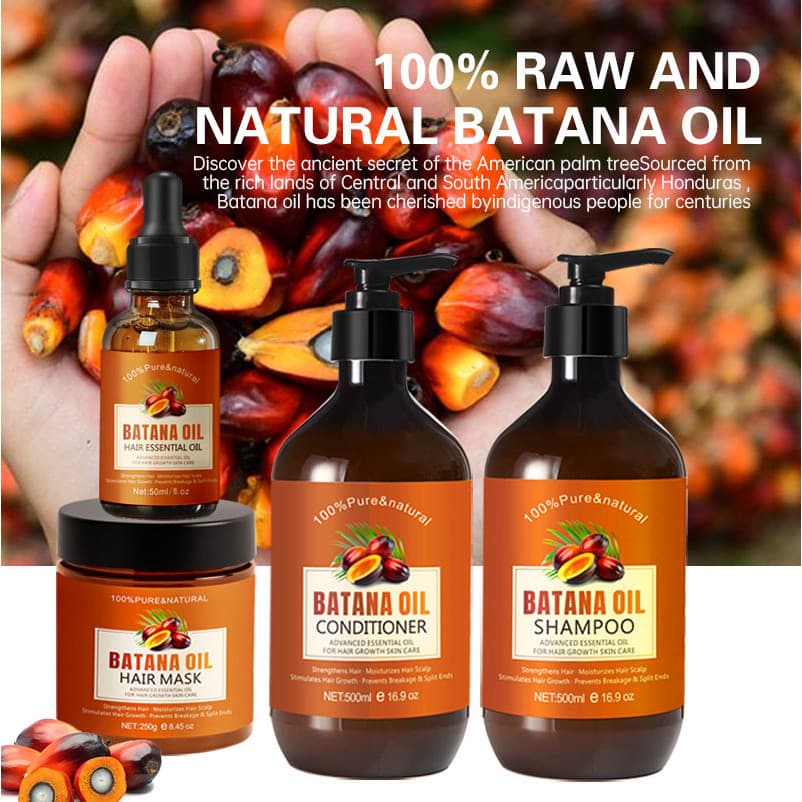 Batana Oil Shampoo Hidratante Shampoo Conjunto de Cuidados com os Cabelos Série