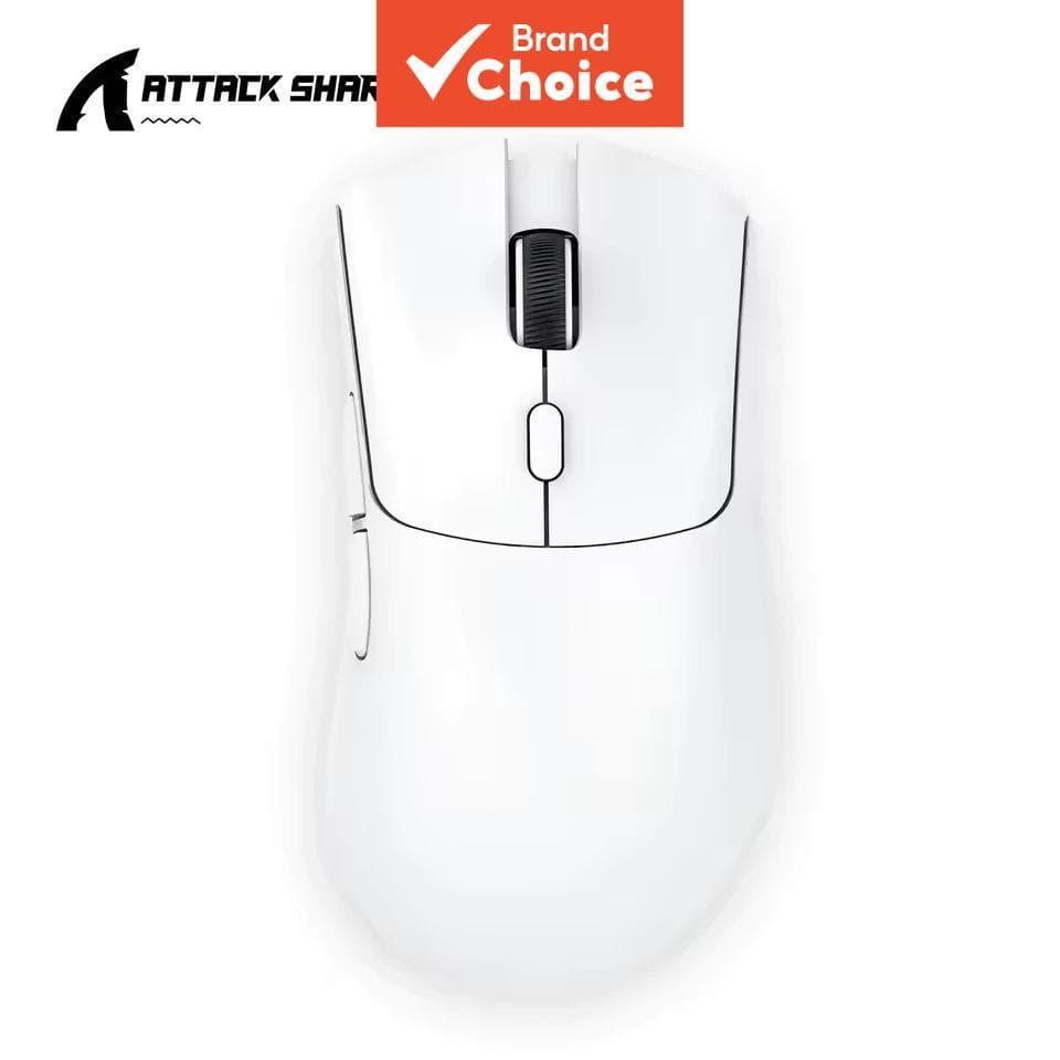Mouse Gamer Sem Fio Tri-Modo ATTACK SHARK R1 PAW3311 18000 DPI 59g Ultraleve Bluetooth 2.4G com Fio para PC Notebook