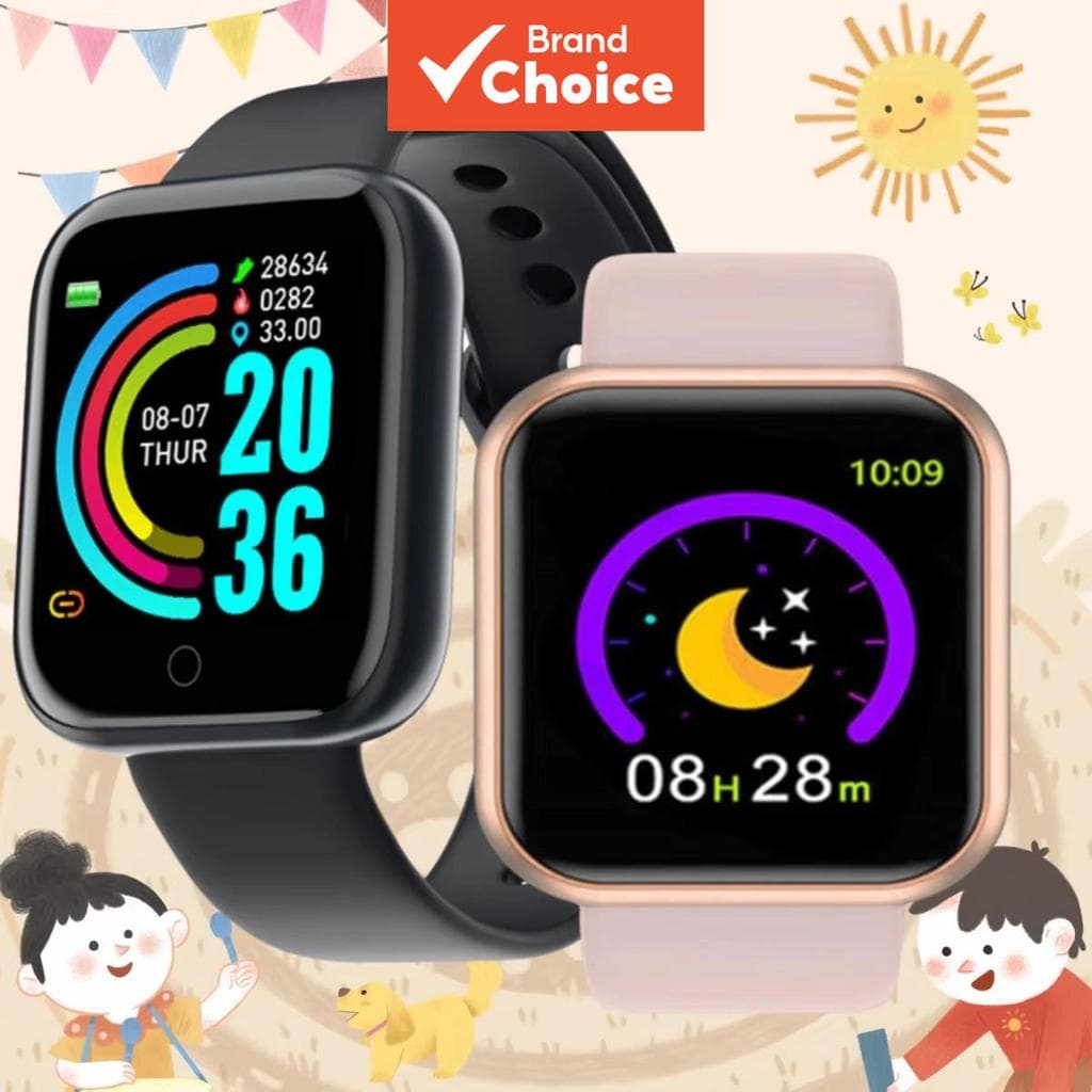 Relógio Smartwatch Unissex, Eletrônico Inteligente D20 Y68, Relógio Fitness, Presente de Aniversário para Pulseira iOS