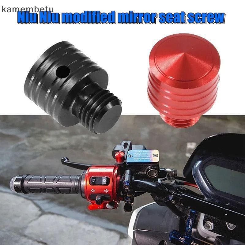 Kame 2 Pçs Motocicleta Anti-Ferrugem CNC Alumínio M10 Espelho Retrovisor Buraco Plugues Parafusos Titular Moto Acessório