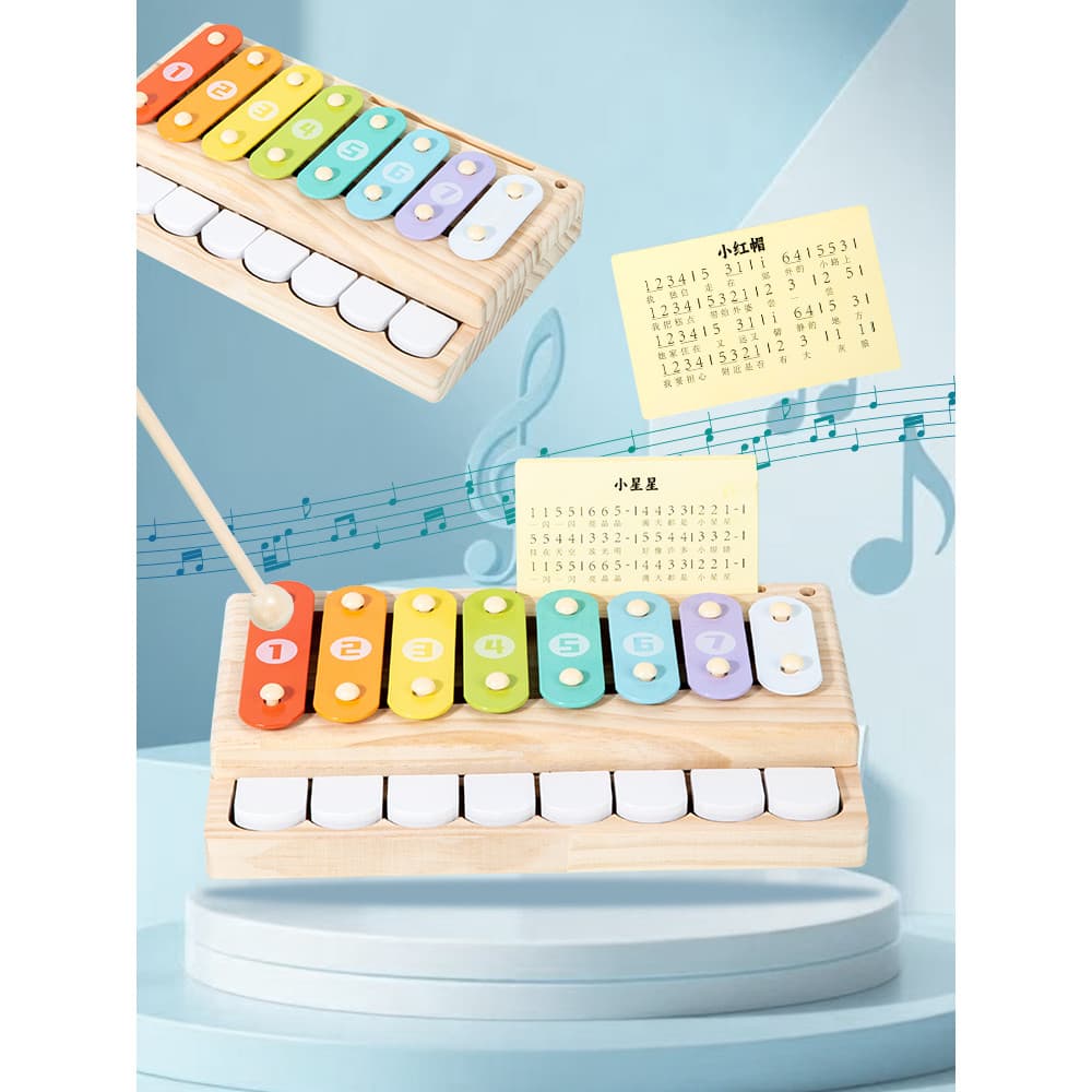 Brinquedos musicais educativos mão bater no piano bebê piano musical brinquedos de madeira brinquedos do bebê piano educ