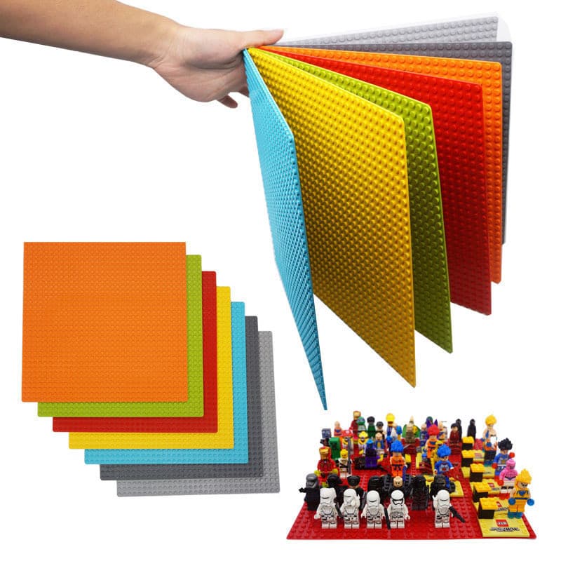 Placa base para blocos de montar 25 * 25 cm, acessórios para minifiguras, placa base universal compatível com Lego 32 * 