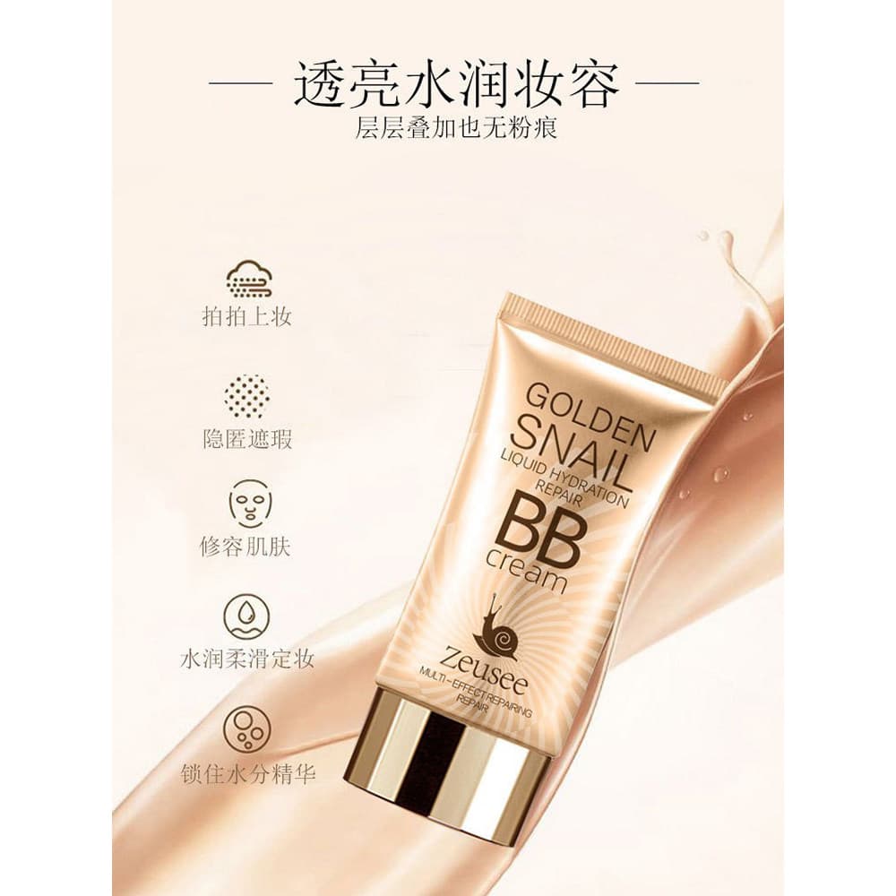 Caracol líquido bb creme iluminador tom de pele Base líquida hidratante corretivo maquiagem Primer Base creme rosto liso
