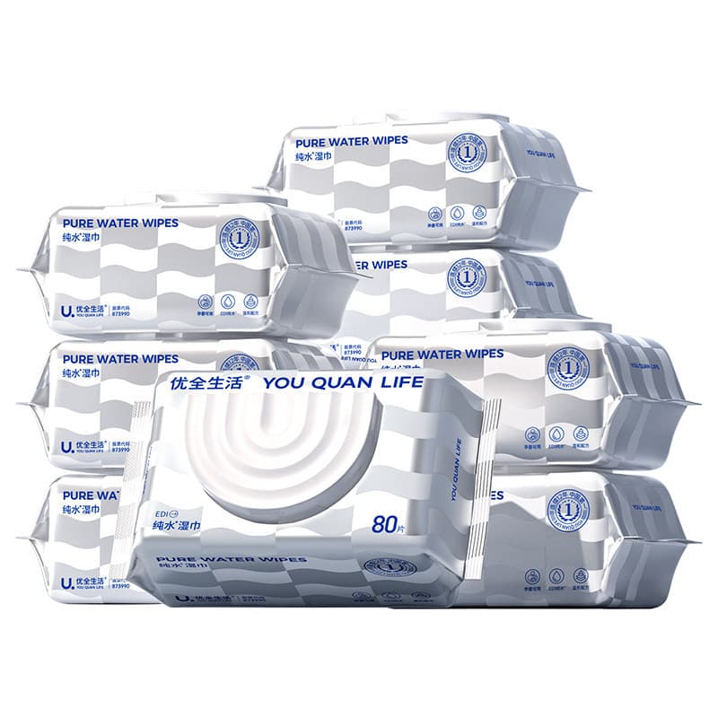 Youquan Life lenços umedecidos de água pura, 80 peças, lenços umedecidos domésticos, bebê, mão, boca, higiene, partes ín
