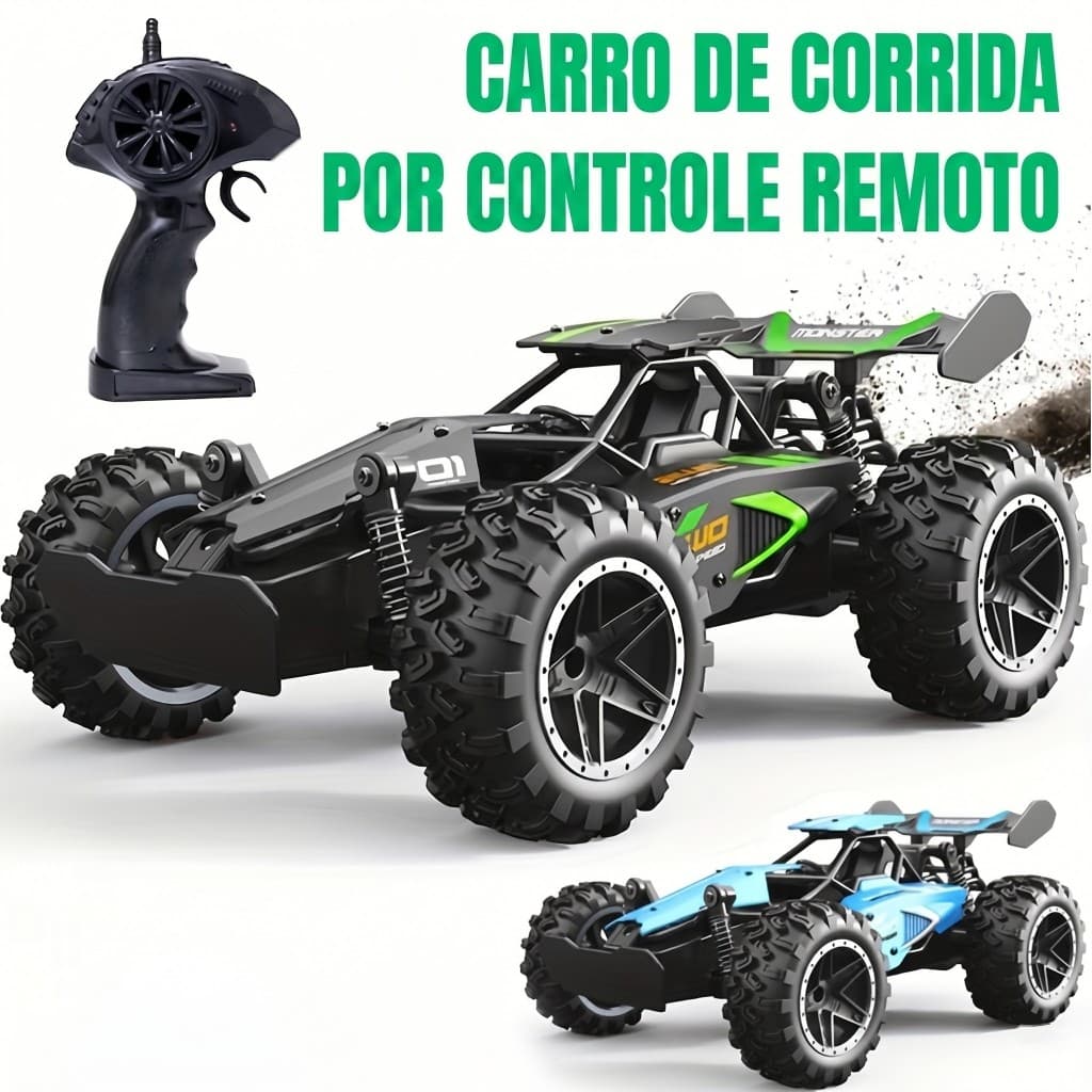 Off-Road Carrinho Controle Remoto Recarregável  1:16 Alta Velocidade 20km/h 2.4G Brinquedo Escalada Presente Menino