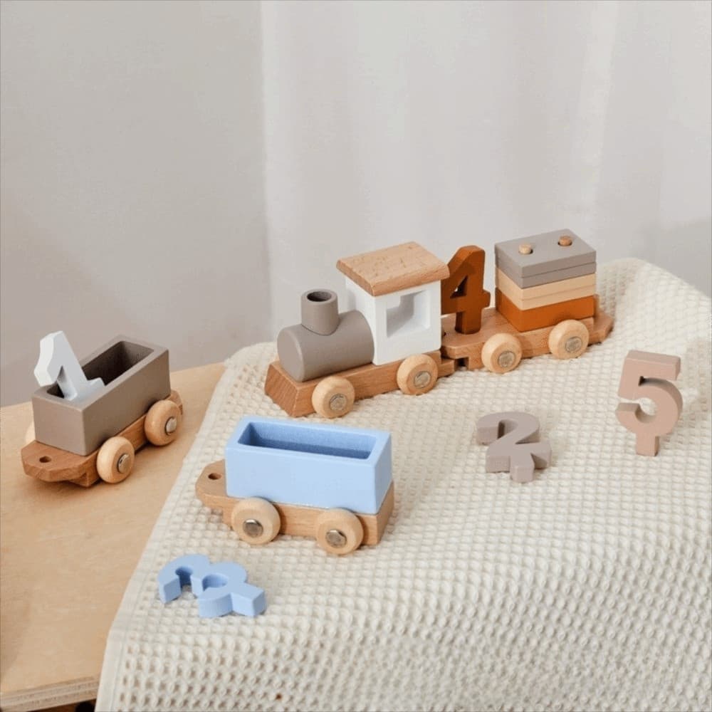 Brinquedo De Carrinho NEDFS , Trem De Blocos , Números Práticos , Brinquedos Educativos Para Bebês , Crianças