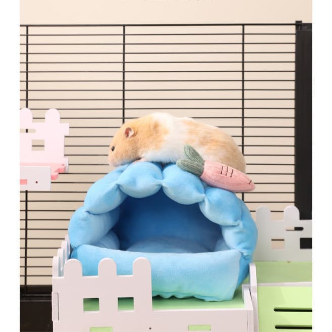 Casinha de Pelúcia para Hamster, Toca Quentinho e Confortável, Acessório de Gaiola 🐹✨