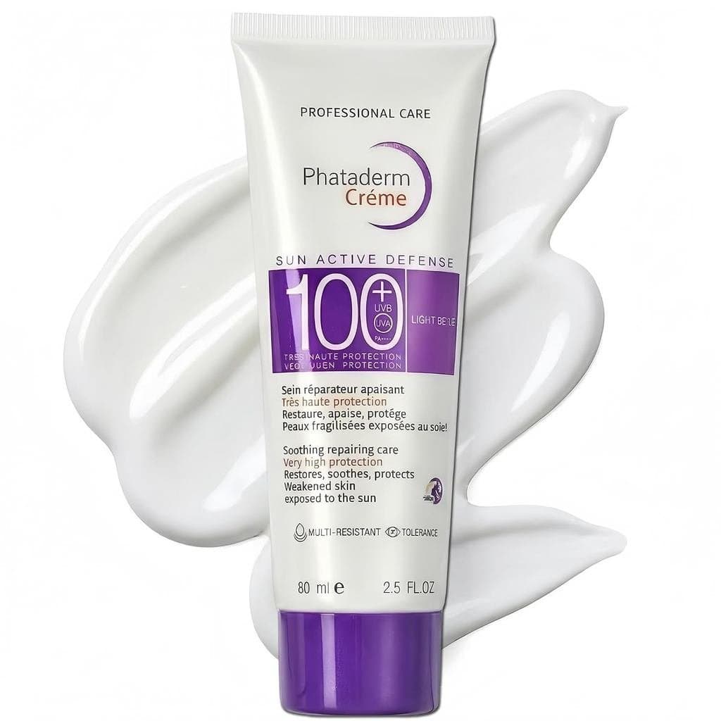 Creme protetor facial com FPS 100, SunActiveDefense, proteção de amplo espectro contra UVA/UVB, protetor solar facial le