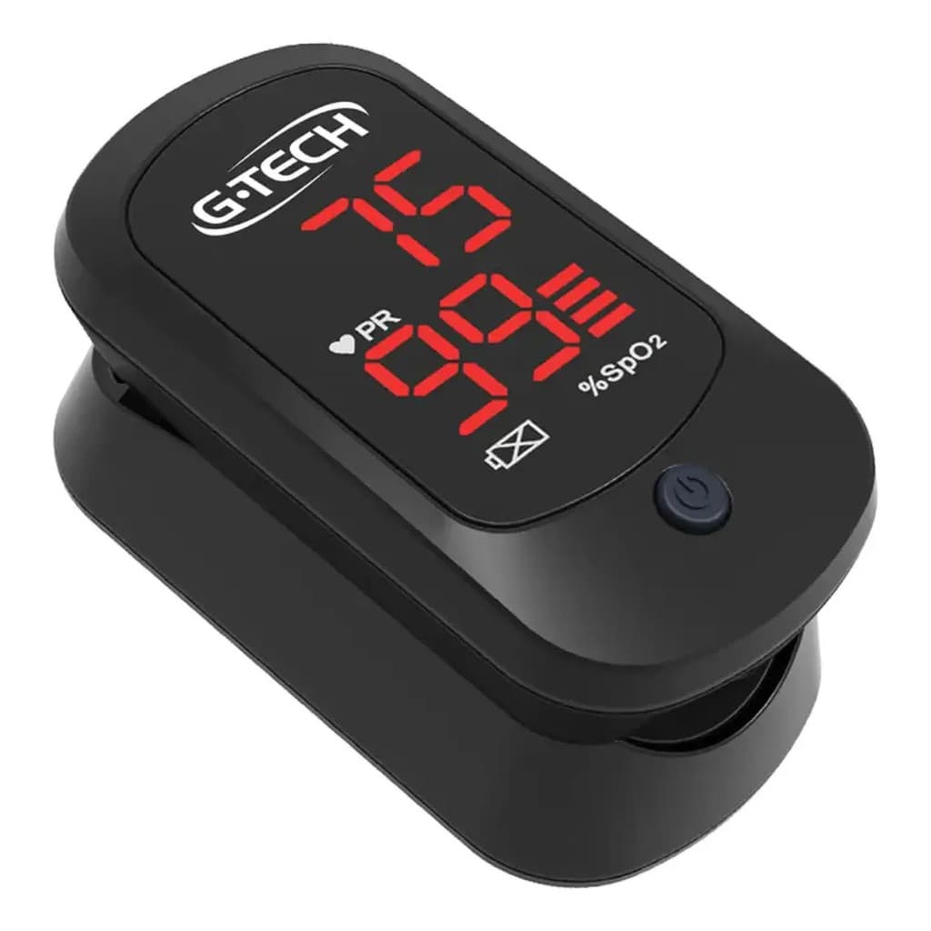 Oxímetro Digital G-Tech LED2 Para Dedo Saturação SpO2 Batimentos Cardíacos Visor LED