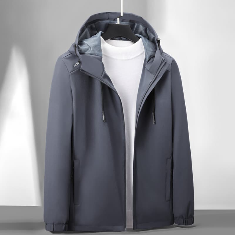 2025 primavera outono jaqueta fina masculina com capuz jaqueta solta tamanho grande Casual topo jaqueta esportiva mascul