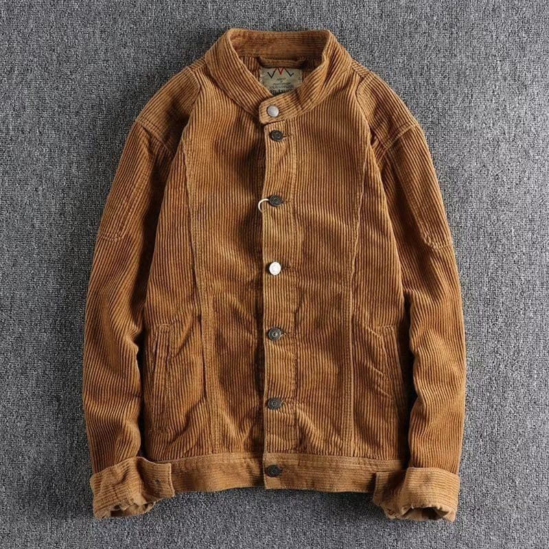 Novo estilo jaqueta de veludo na moda masculina juventude único Breasted na moda Casual jaqueta masculina lapela 2025 na