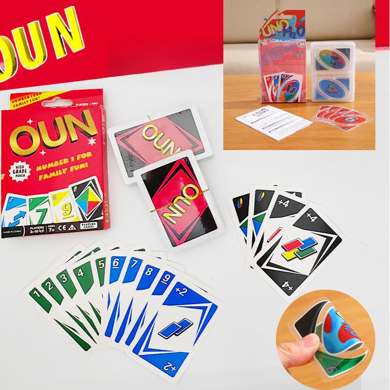 UNO H2O é um jogo transparente e à prova d'água que é um divertido jogo de tabuleiro adequado para famílias.   B1BU