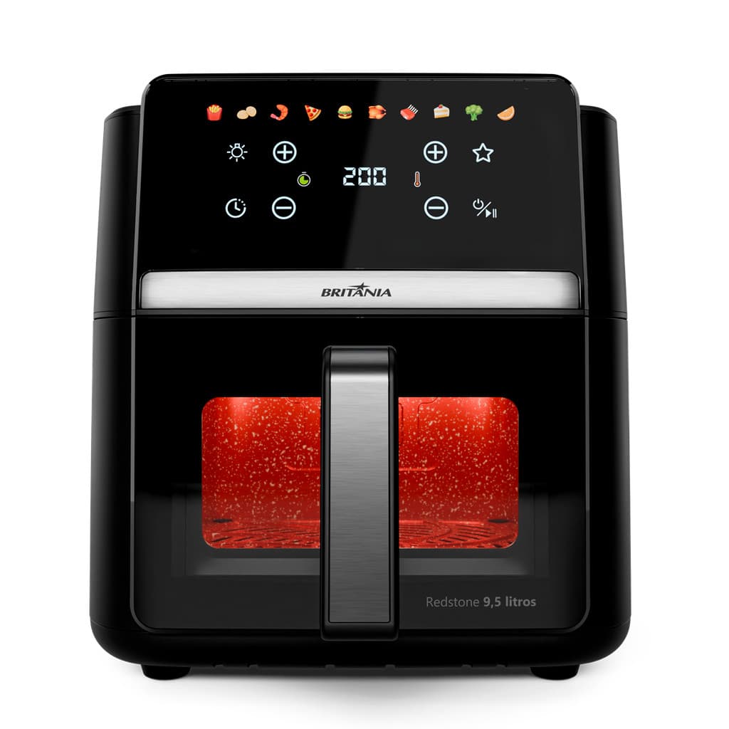 Air Fryer Britânia 9,5 Litros Painel Digital 1800W BAF95A 127v