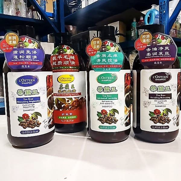 Frete grátis Ostin Tea Hoop King Shampoo Condicionador 1.000ml Refrescante Anticaspa Controle de Óleo Hidratante Fofo Ma