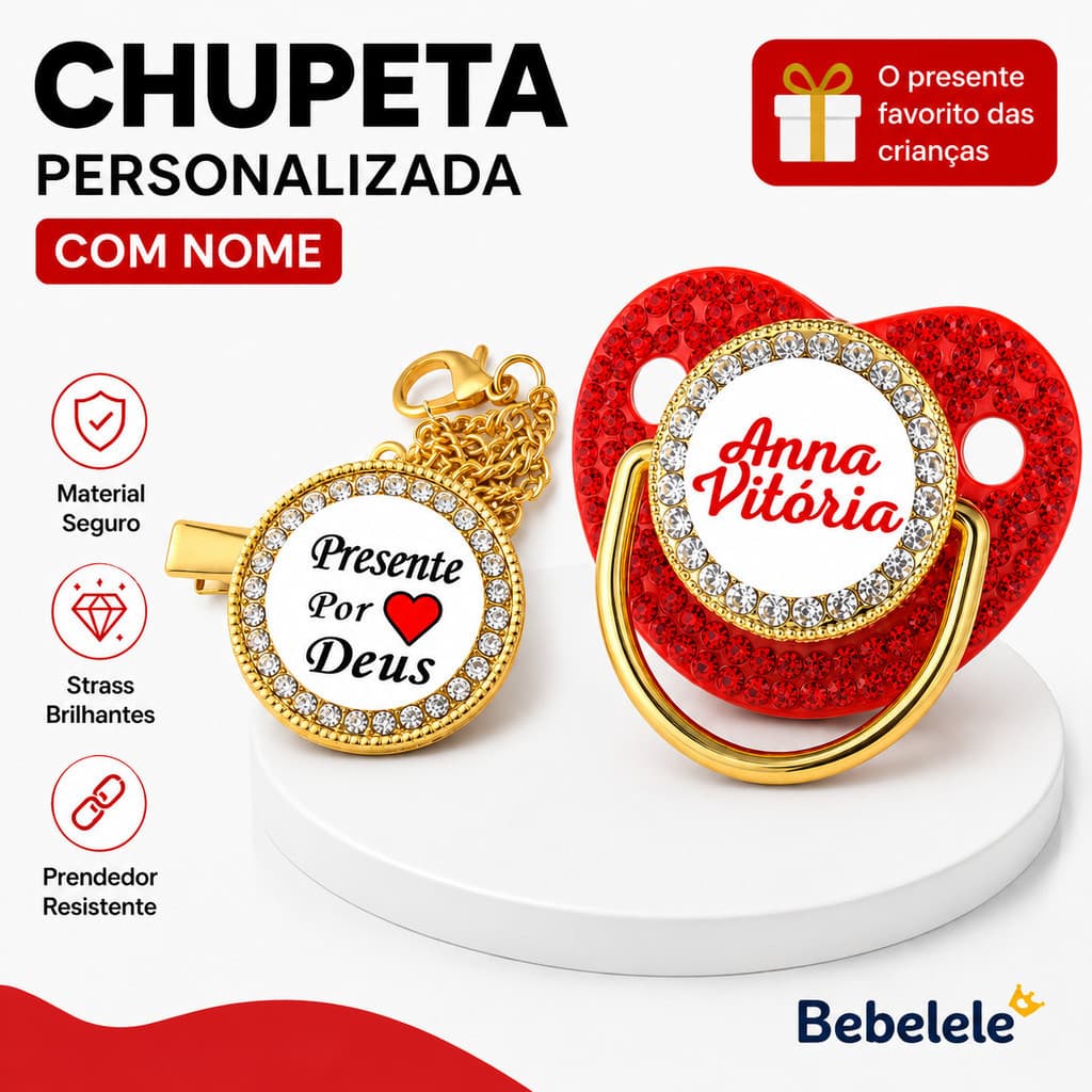 Chupeta plana para bebê com prendedor de chupeta Chupeta personalizada Chupeta XIPP para bebê WTNI