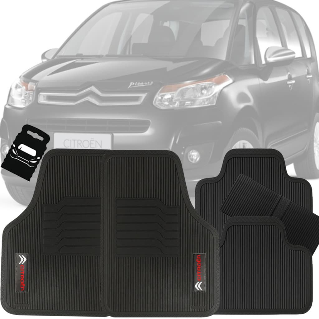 Tapete Automotivo Universal Borracha C3 Picasso 2010 2011 2012 2013 2014 2015 2016 2017 2018 2019
