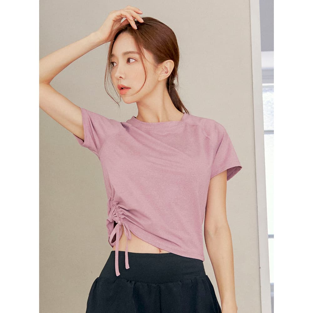 Roupas de Yoga topo feminino verão roupas de secagem rápida respirável Fitness manga curta camiseta cordão roupas esport
