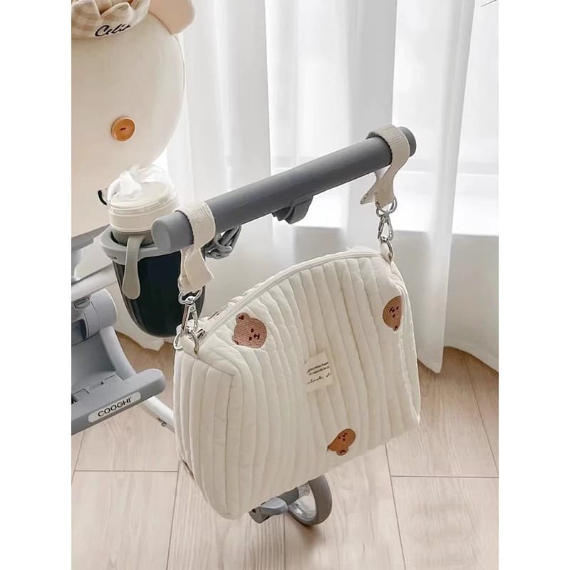 Saco de carrinho de bebê saco de carrinho de bebê gancho saco de armazenamento de armazenamento de fraldas saco de armaz