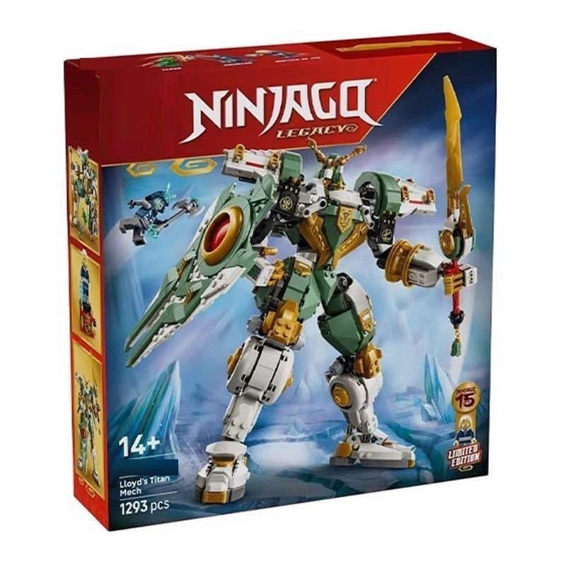 Compatível com o LEGO 71860 Lloyd's Titan Mech, um brinquedo de blocos de montar colecionável do 15º aniversário de LEGO