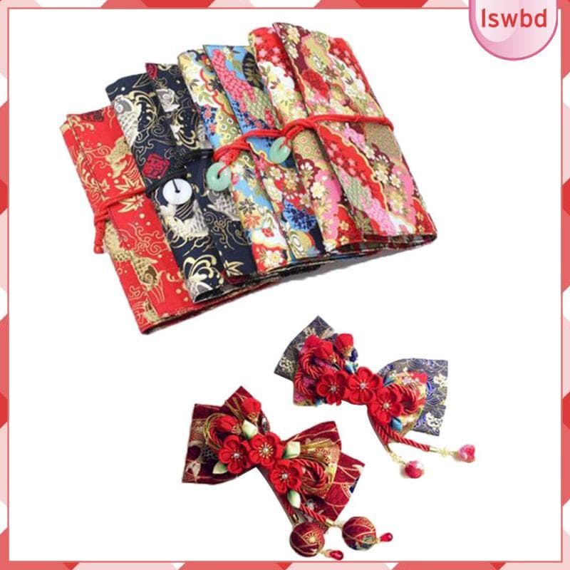 [Lswbd] 5 Peças De Tecido Para Costura , Acolchoado , Quartos Gordos , Pacotes Floral Japonês , Patchwork , 20x25cm/7/8'