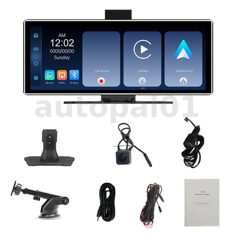 YUEHOO 11.26 Pol . Tela Sensível Ao Toque De Célula HD Sem Fio Para Carro Dash Cam Frontal 4K E Traseira 1080P Portátil 