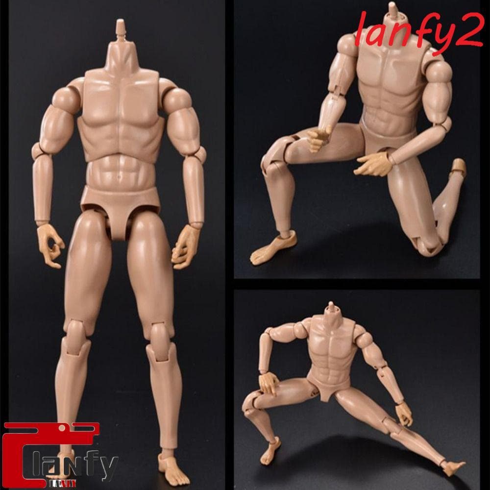 LANFY Figura De Ação Masculina , Boneca 1/6 Sólida Articulada Bonecas BJD Nuas , Substituição Flexível Modelo Masculino