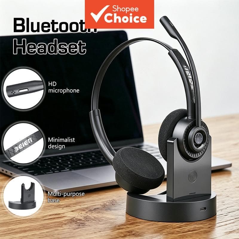 Fones de ouvido Bluetooth sem fio Beien BT108D com Bluetooth 6.0, cancelamento de ruído ENC, modo duplo, microfone