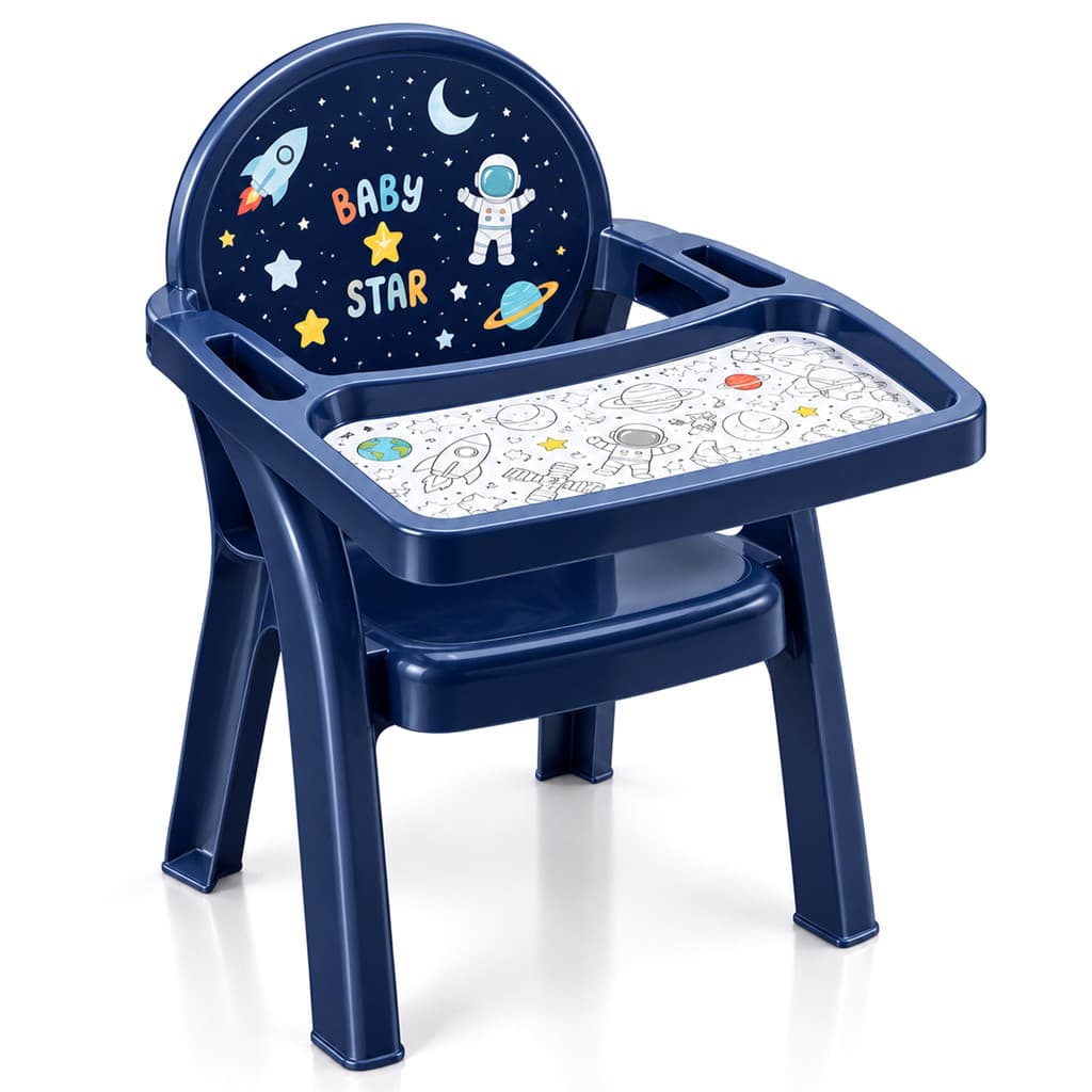 Poltrona De Alimentação Bebês Até 53Kg Plasútil Infantil Astronauta Cadeira Refeição Com Bandeja