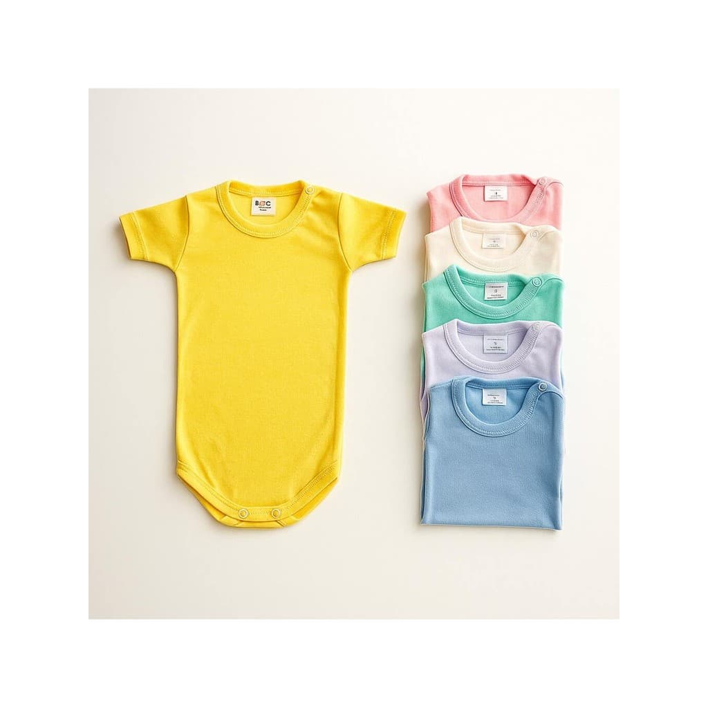 Kit 3 Body Bebê Curto Liso 100% Algodão Menino Menina Suedine Roupa Roupinha Enxoval Maternidade Bori