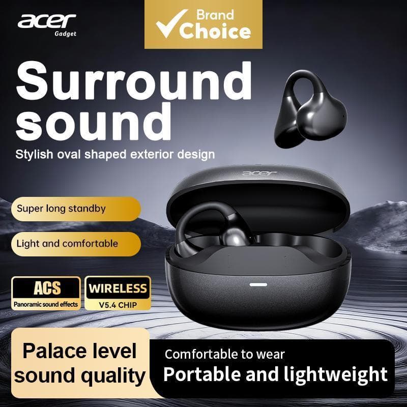 Acer OHR629 Fones De Ouvido Tipo-C Sem Fio Bluetooth Com Microfone Earpods Fone De Silicone De Alta Sensibilidade Chamad