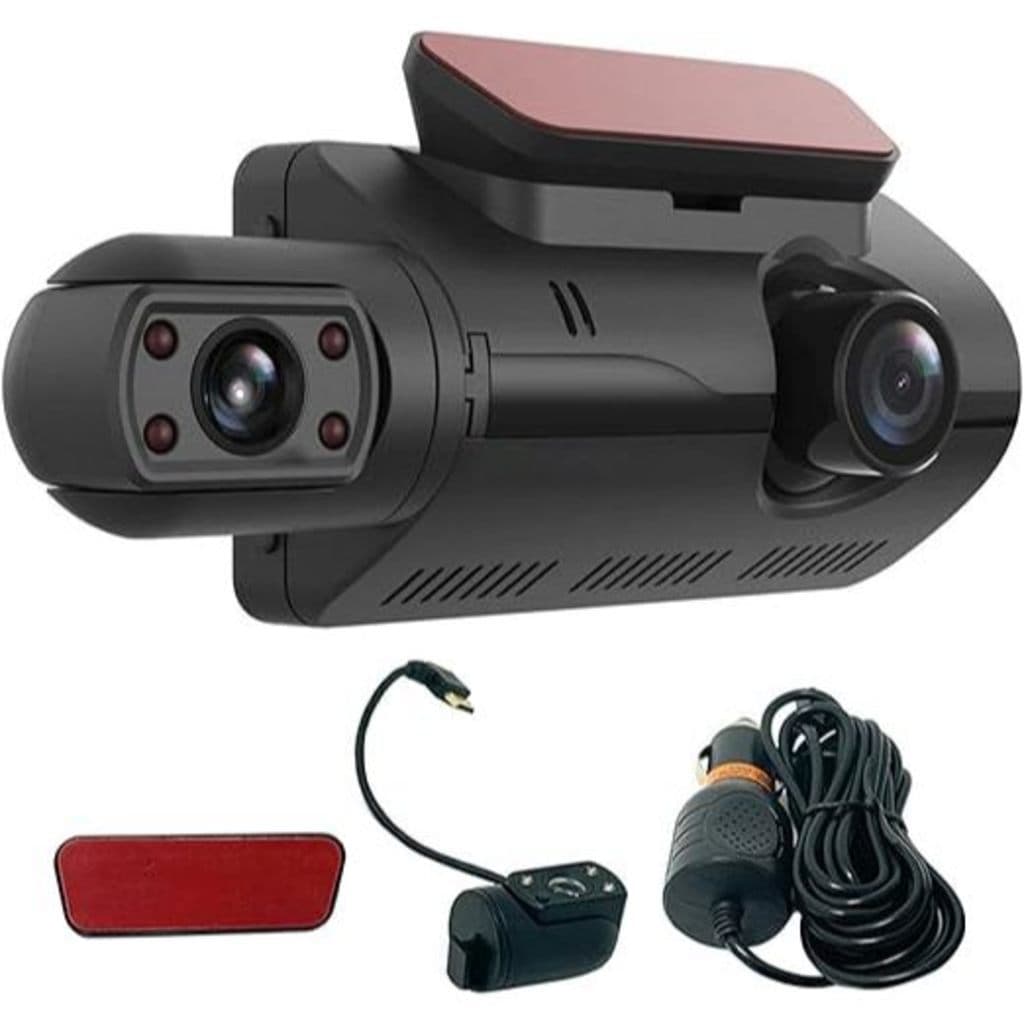 Câmera DVR para Carro Lente Dupla Frontal e Traseira Gravador Monitoramento Visão Noturna